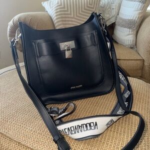 Steve Madden Black Crossbody Bag with Silver Accents